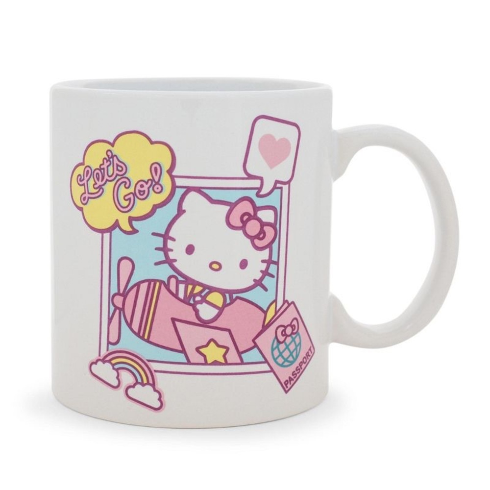 NWOT Sanrio Hello Kitty "Let's Go" Travel Destination Ceramic Mug
